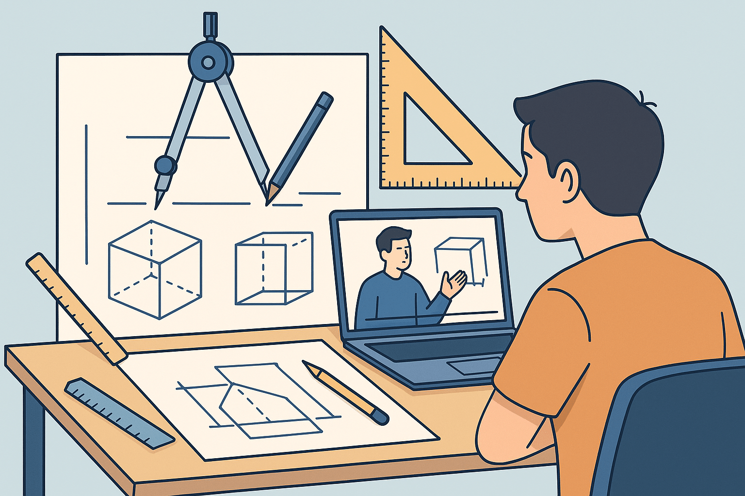 كورس الرسم الهندسي – رحلة تعليمية هندسية بإشراف المهندس مصطفى خميس ...